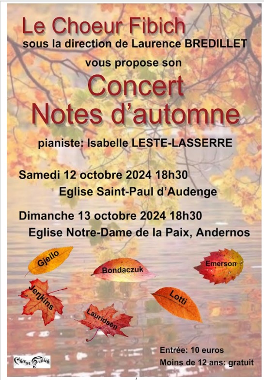 Concert de la Chorale Le Coeur Fibich