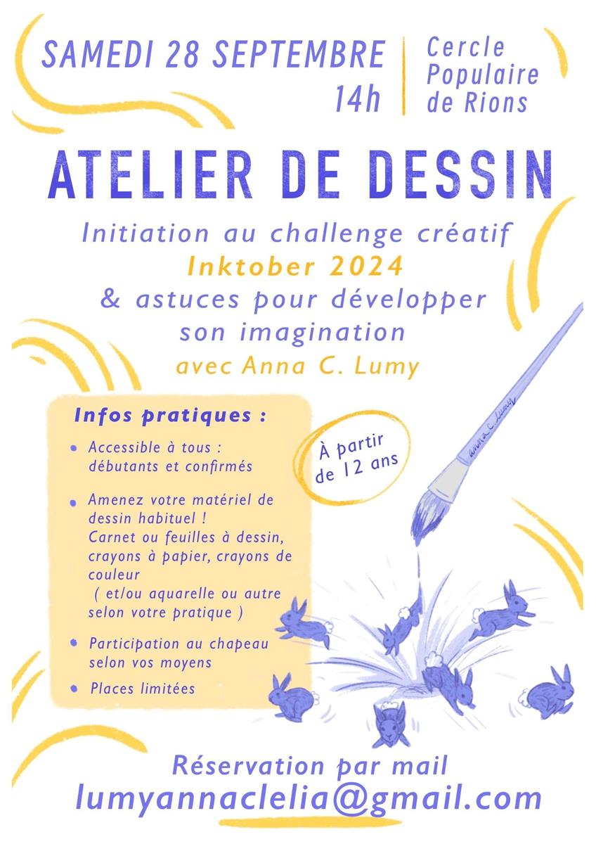 Atelier de dessin au Cercle Populaire