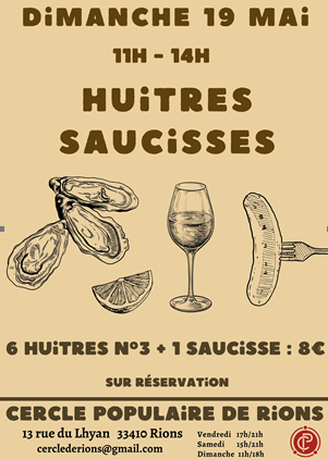 Annulé : Huîtres saucisses au Cercle populaire ...