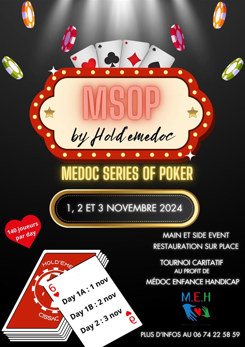 Tournoi poker Médoc Series of Poker - Hold'Emedoc