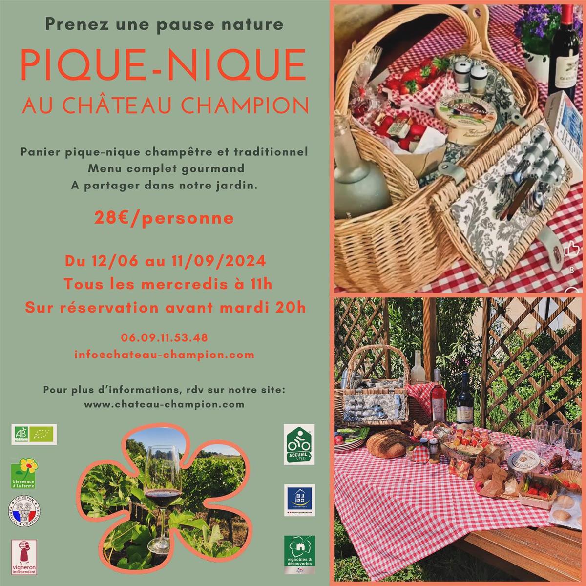 Pique-nique au château Champion