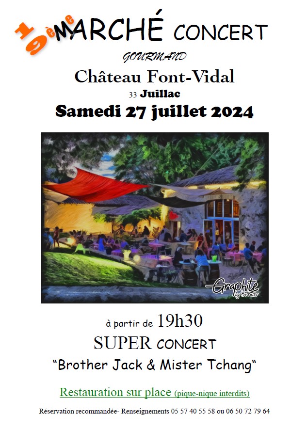 Marché concert au château Font-Vidal