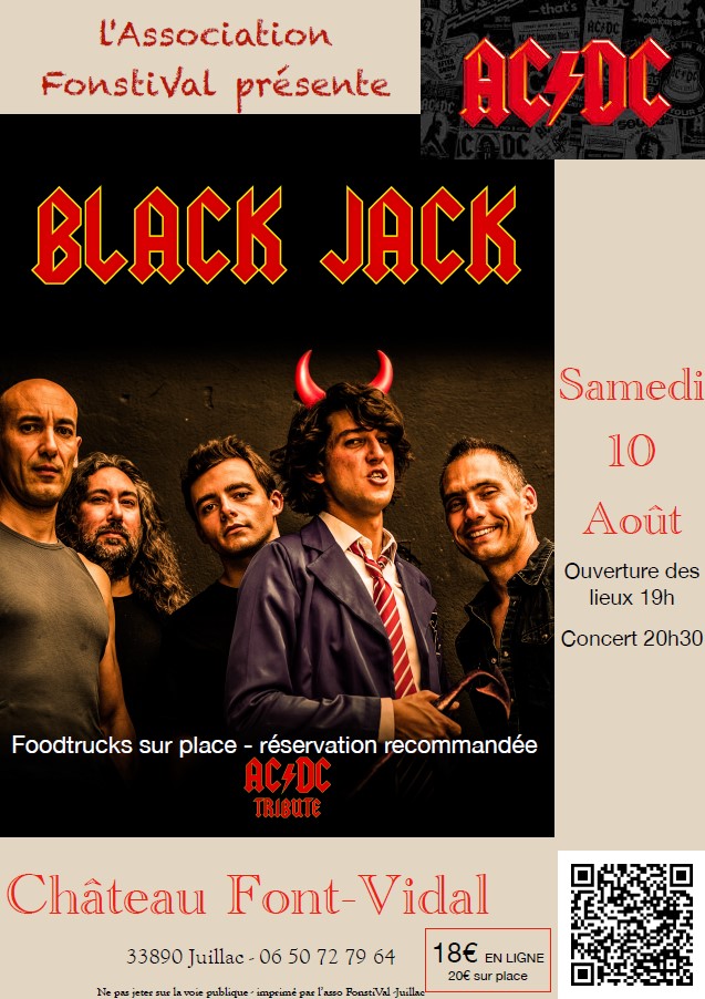 Concert Tribute AC/DC JACK au château Font-Vidal