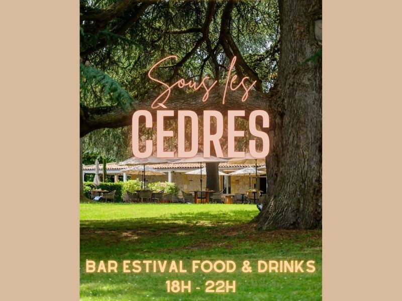 "Sous les cèdres" food and drinks