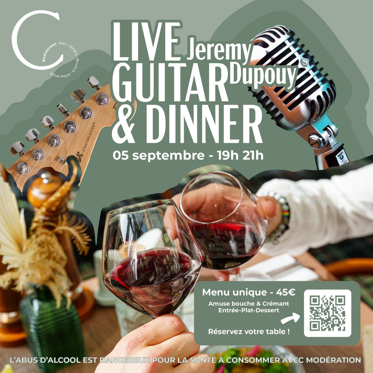 Live Guitar & Dinner au C restaurant !