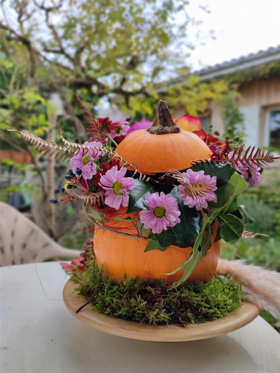 Atelier décoration Halloween "Citrouilles fleu ...