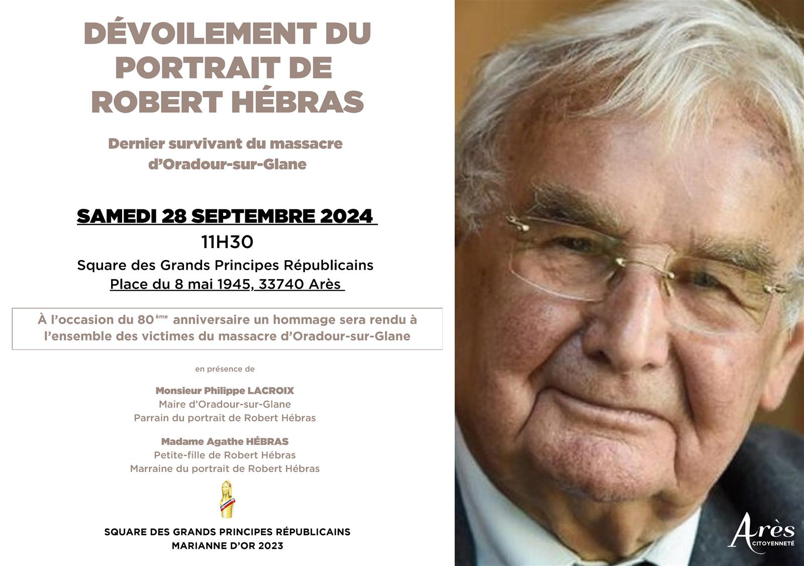 Dévoilement du portrait de Robert Hébras