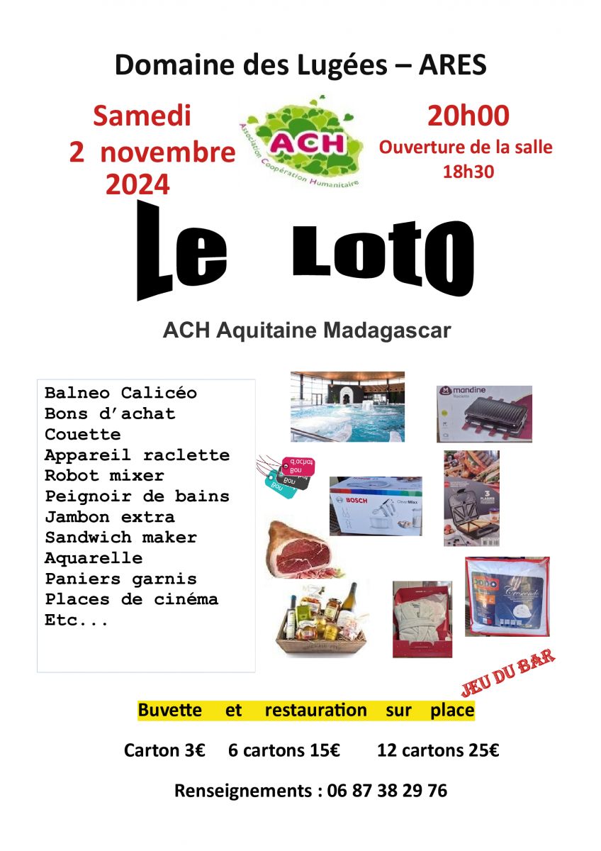 Le Loto de l'ACH Aquitaine Madagascar