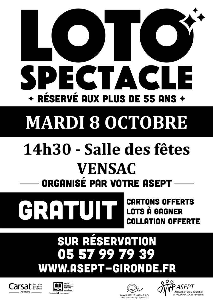 Loto spectacle réservé aux plus de 55 ans orga ...