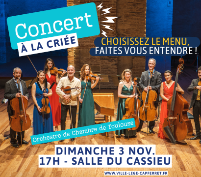 Concert à la criée avec l'Orchestre de Chambre ...