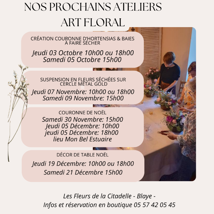 Les ateliers d'art floral des Fleurs de la Cit ...