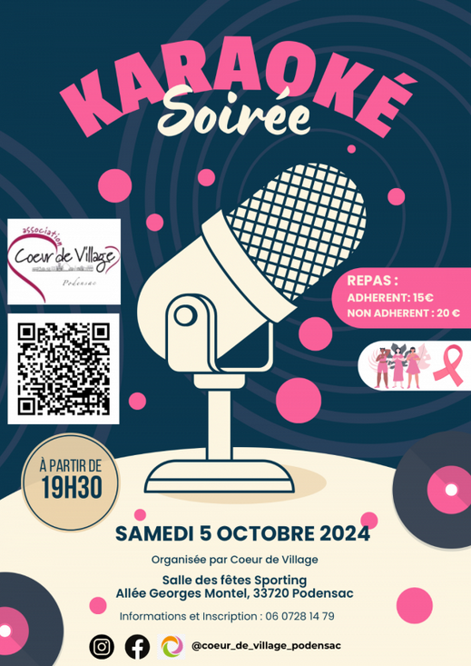 Soirée repas karaoké Coeur de Village