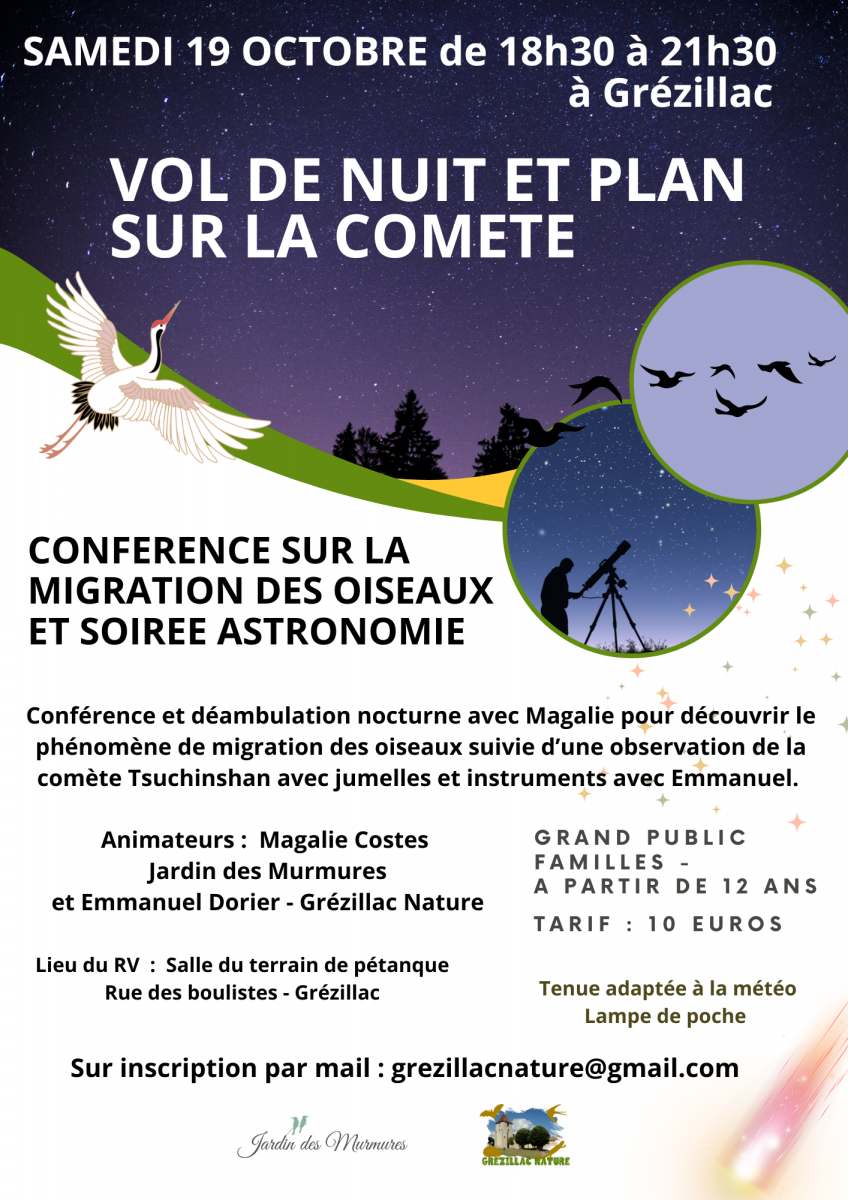 La migration des oiseaux et soirée astronomie