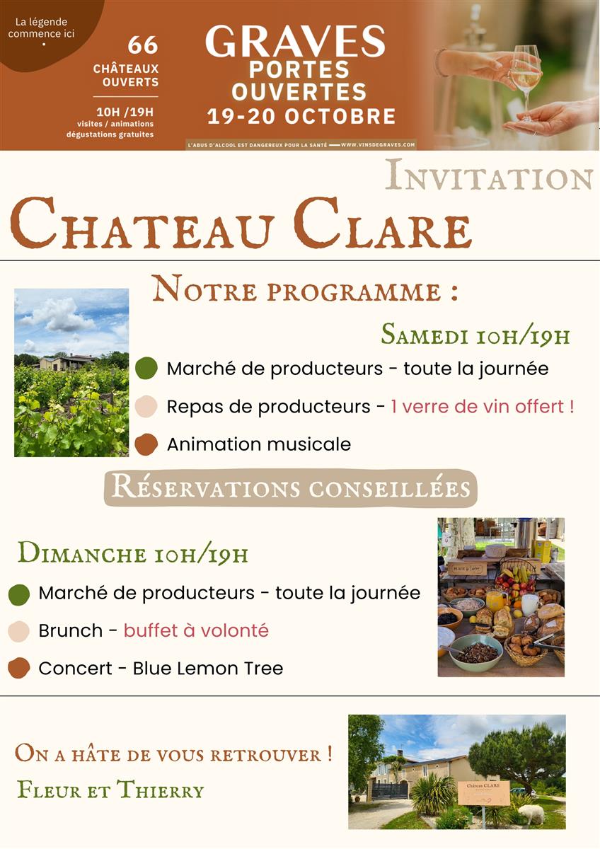 Repas concert au Château Clare - Portes ouvert ...