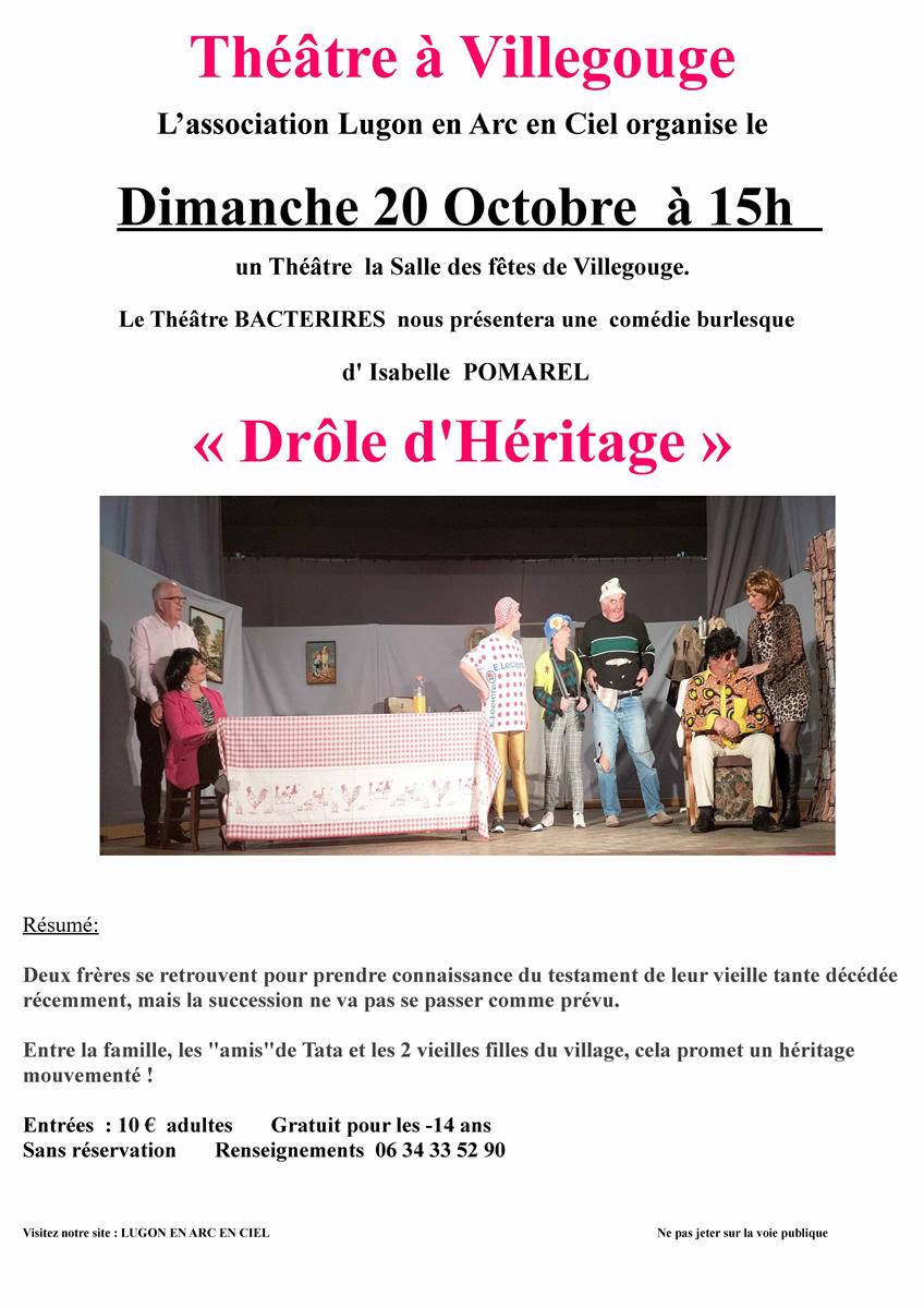 Théâtre à Villegouge "Drôle d'Héritage"