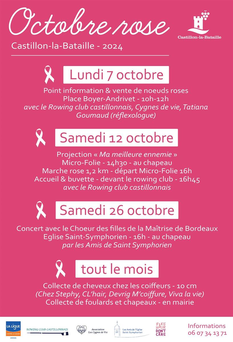 Octobre rose Castillon la Bataille