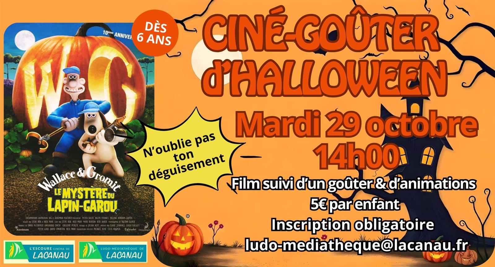 COMPLET Ciné-goûter d’Halloween MAIS places di ...