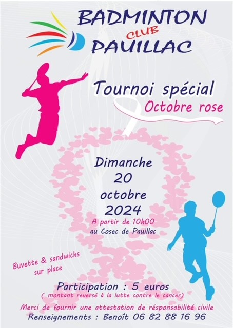 Octobre Rose 2024 : tournoi de badminton à Pau ...