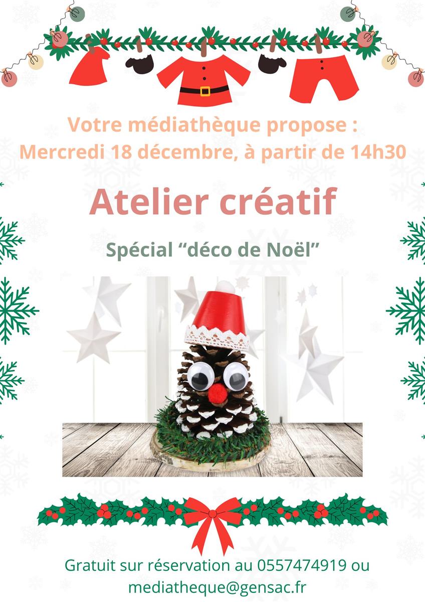 Atelier créatif spécial décoration de Noël