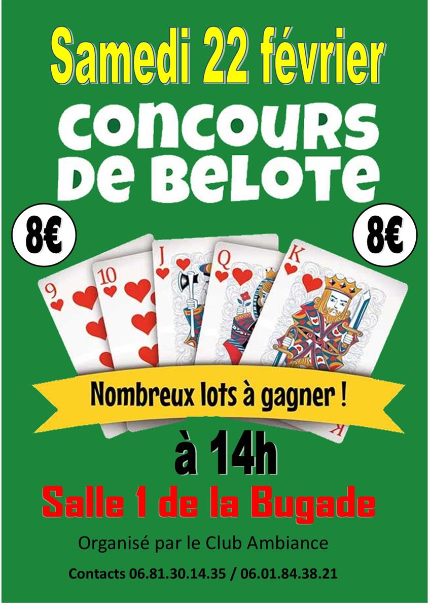 Concours de belote organisé par le Club Ambian ...