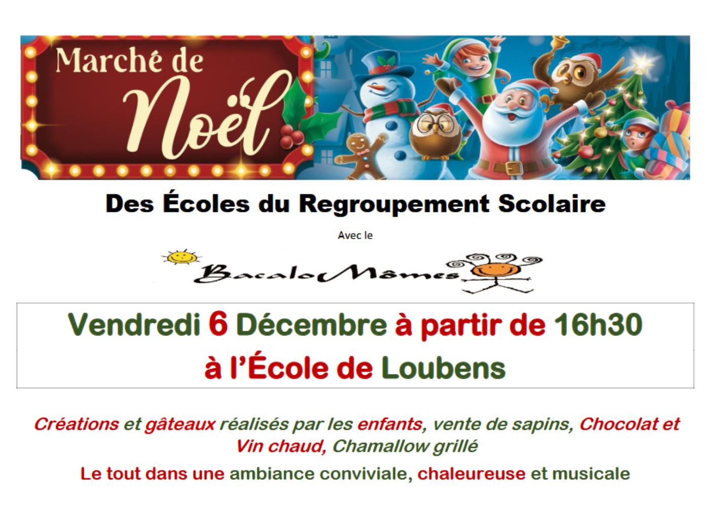 APE Bacalomomes : Marché de noël