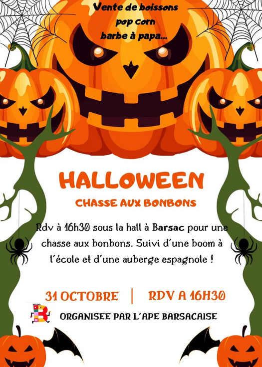 Chasse aux bonbons pour Halloween