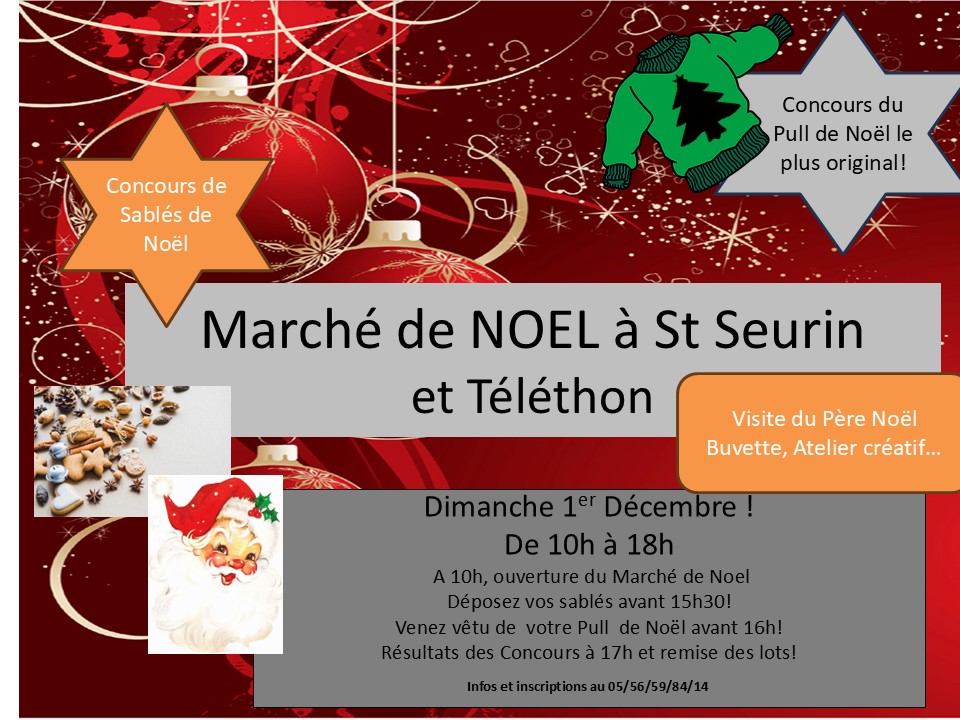 Marché de Noël et Téléthon à Saint-Seurin-de-C ...