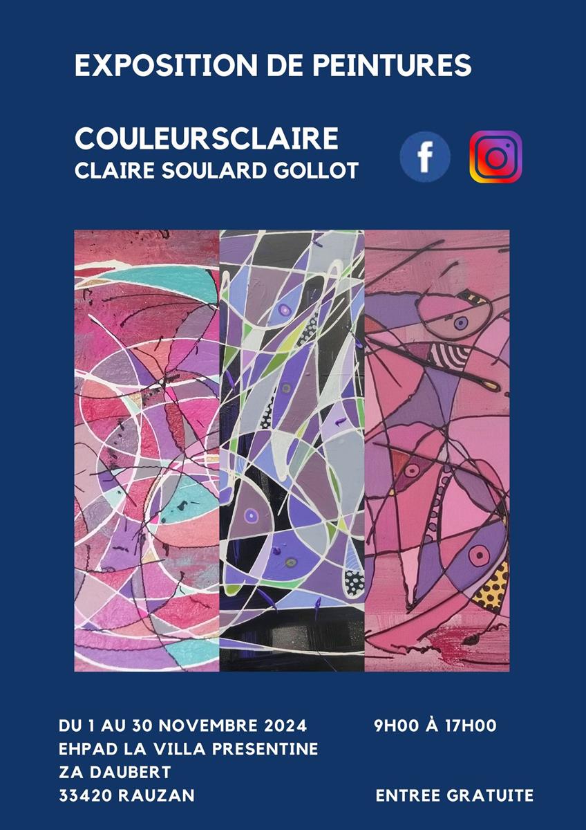 Exposition de peintures: Claire Soulard Gollot