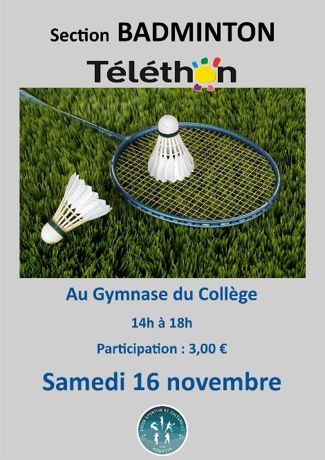 Téléthon : Découverte du badminton