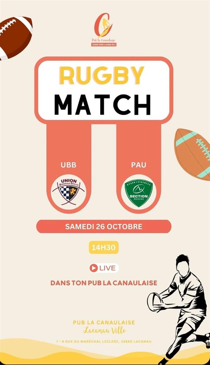 Retransmission match de rugby : UBB - PAU au P ...