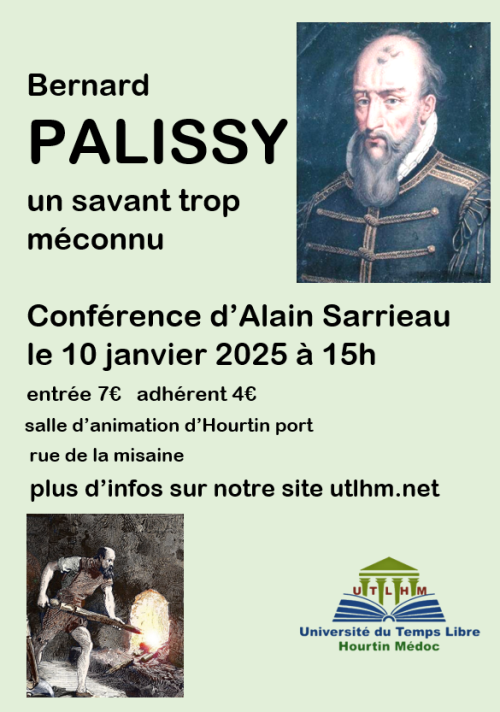 Conférence d'Alain SARRIEAU : "Bernard PALISSY ...