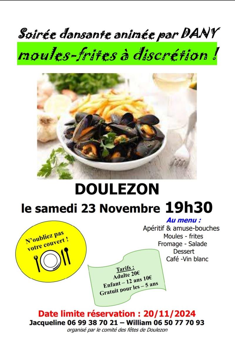 Soirée moules frites et dansante