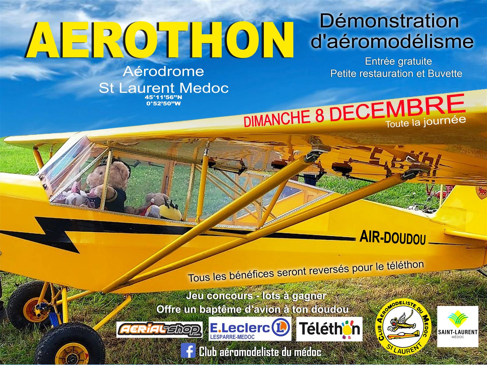 Aérothon : baptême de l'air pour les Doudous