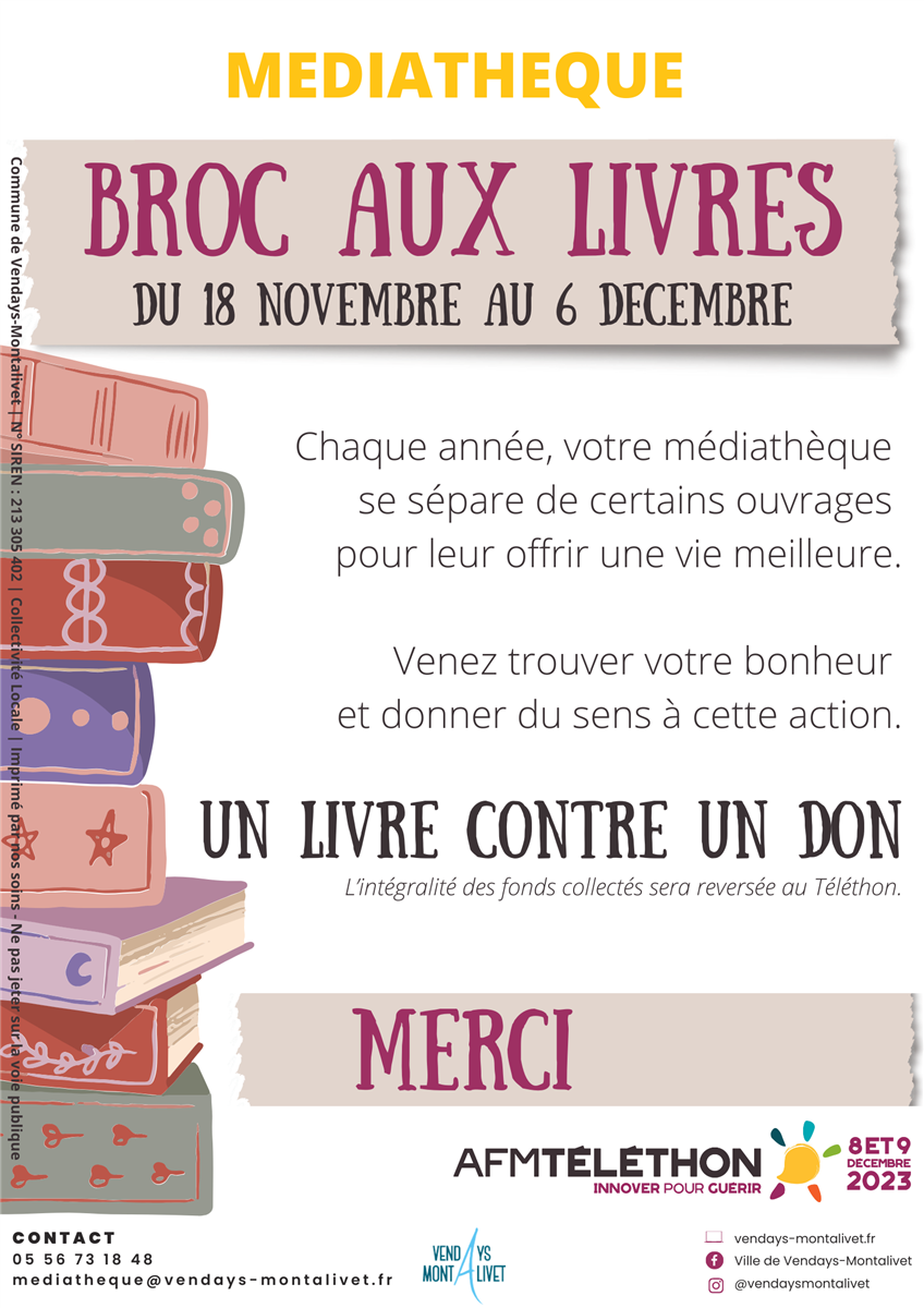 Broc aux Livres au profit du Téléthon