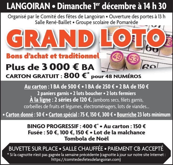 Grand loto mixte 46 lots + jeux