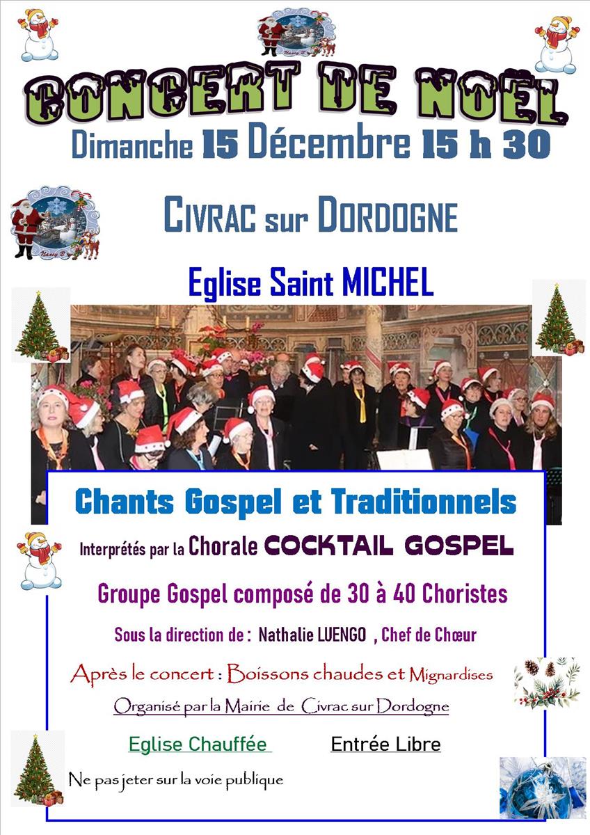 Concert de Noël chants Gospel et traditionnels