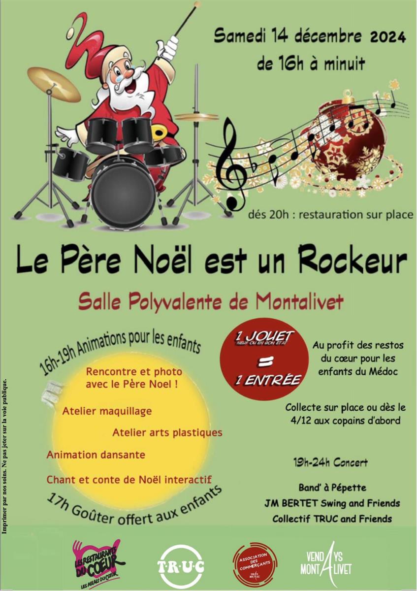 Le père Noël est un rocker par l'association d ...