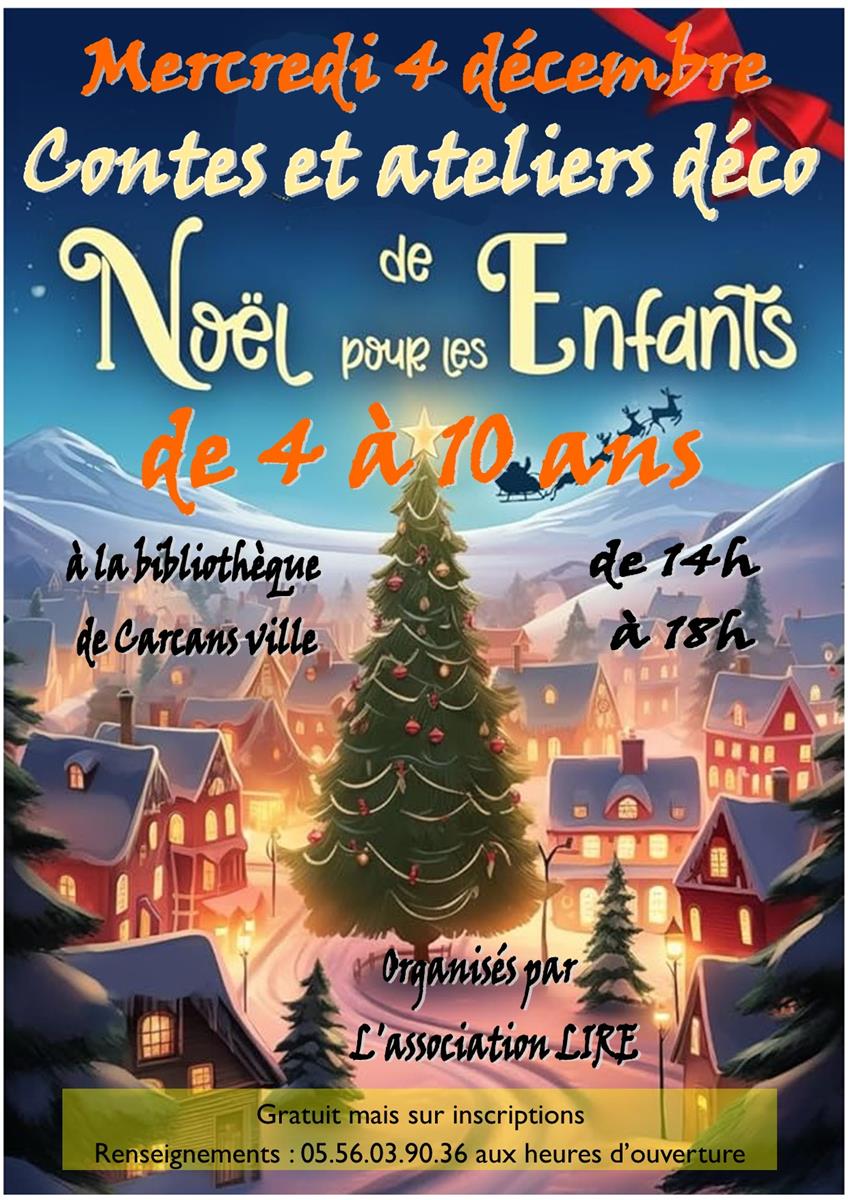 Contes et ateliers de Noël pour les enfants de ...