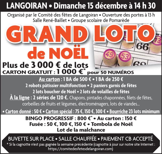 GRAND LOTO SPECIAL NOEL 46 LOTS+JEUX