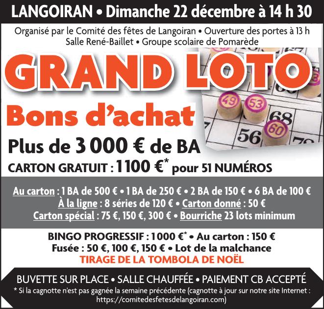 GRAND LOTO SPECIAL BON D ACHATS 46 LOTS+JEUX