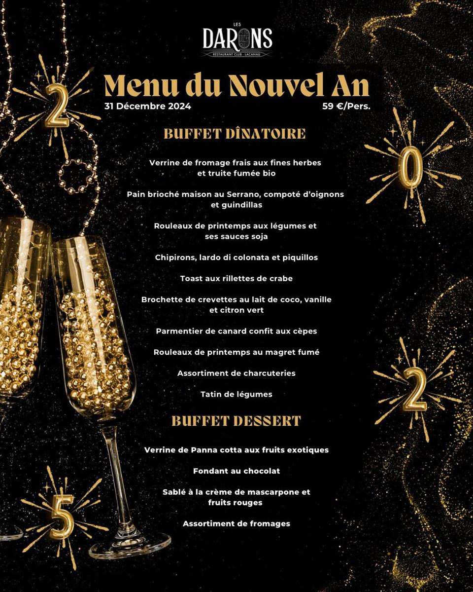 Menu de la Saint-Sylvestre Les Darons