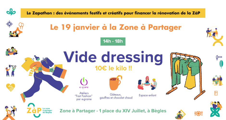 Vide-dressing solidaire à la Zone à Partager à ...