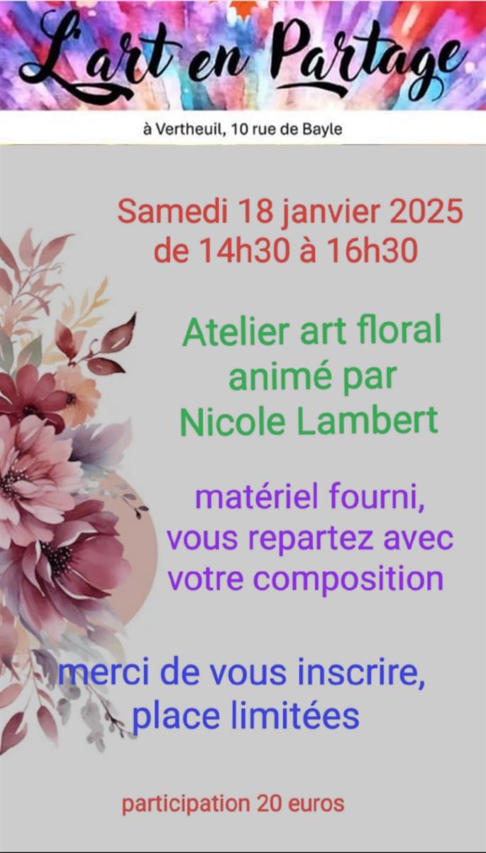 Atelier floral à Vertheuil