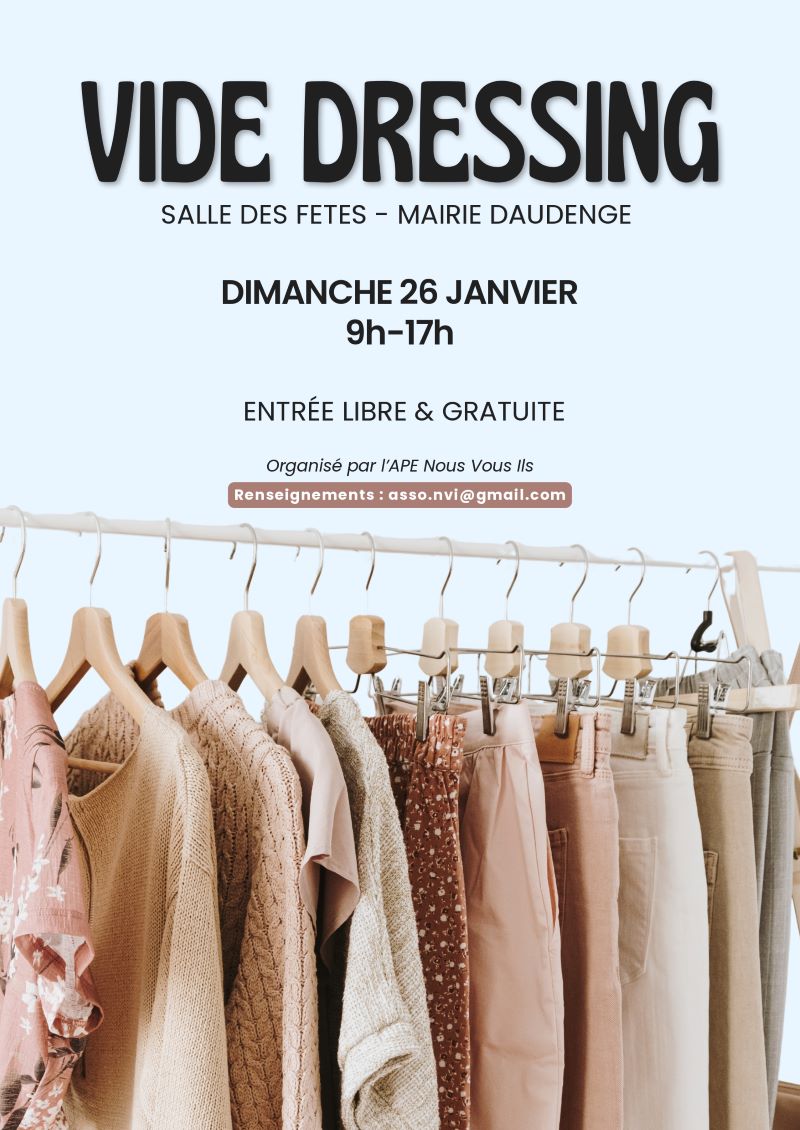 Vide dressing de l'association Nous, Vous, Ils