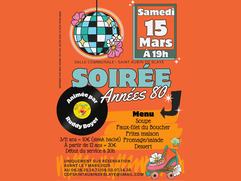 Soirée Année 80/90