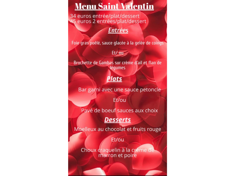 Repas de la Saint Valentin à l'Osmore au Ponte ...