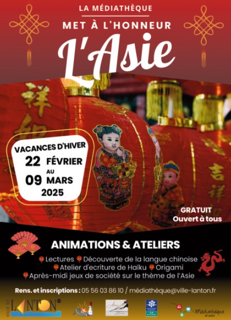 Animations et ateliers vacances : l'Asie