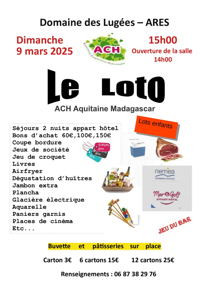 Le Loto de l'ACH Aquitaine Madagascar