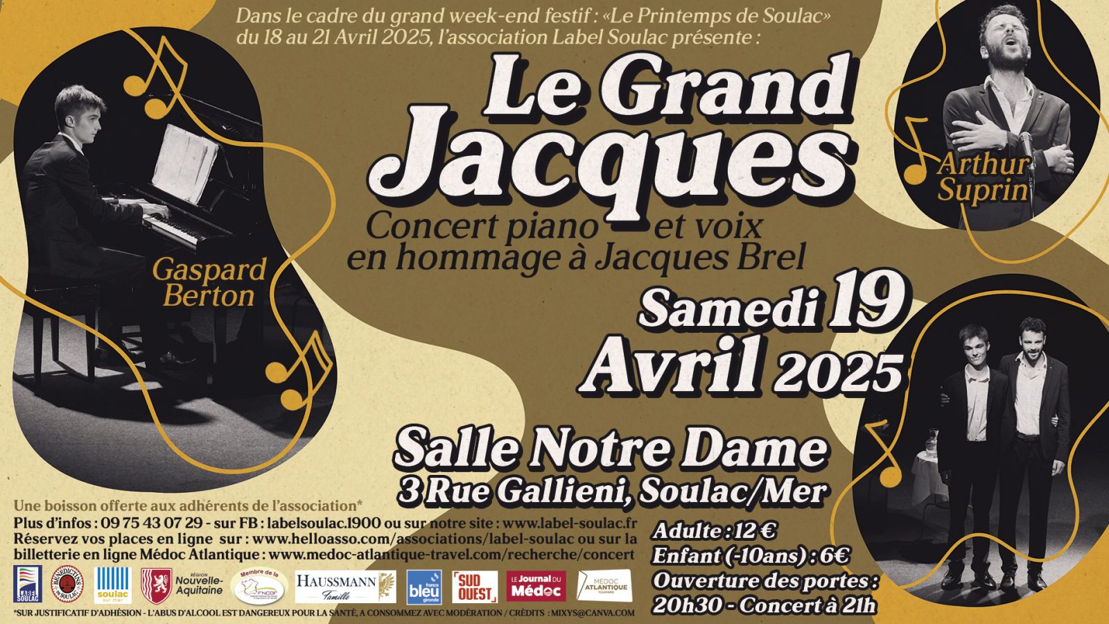 Le Grand Jacques" Concert piano-voix en hommag ...