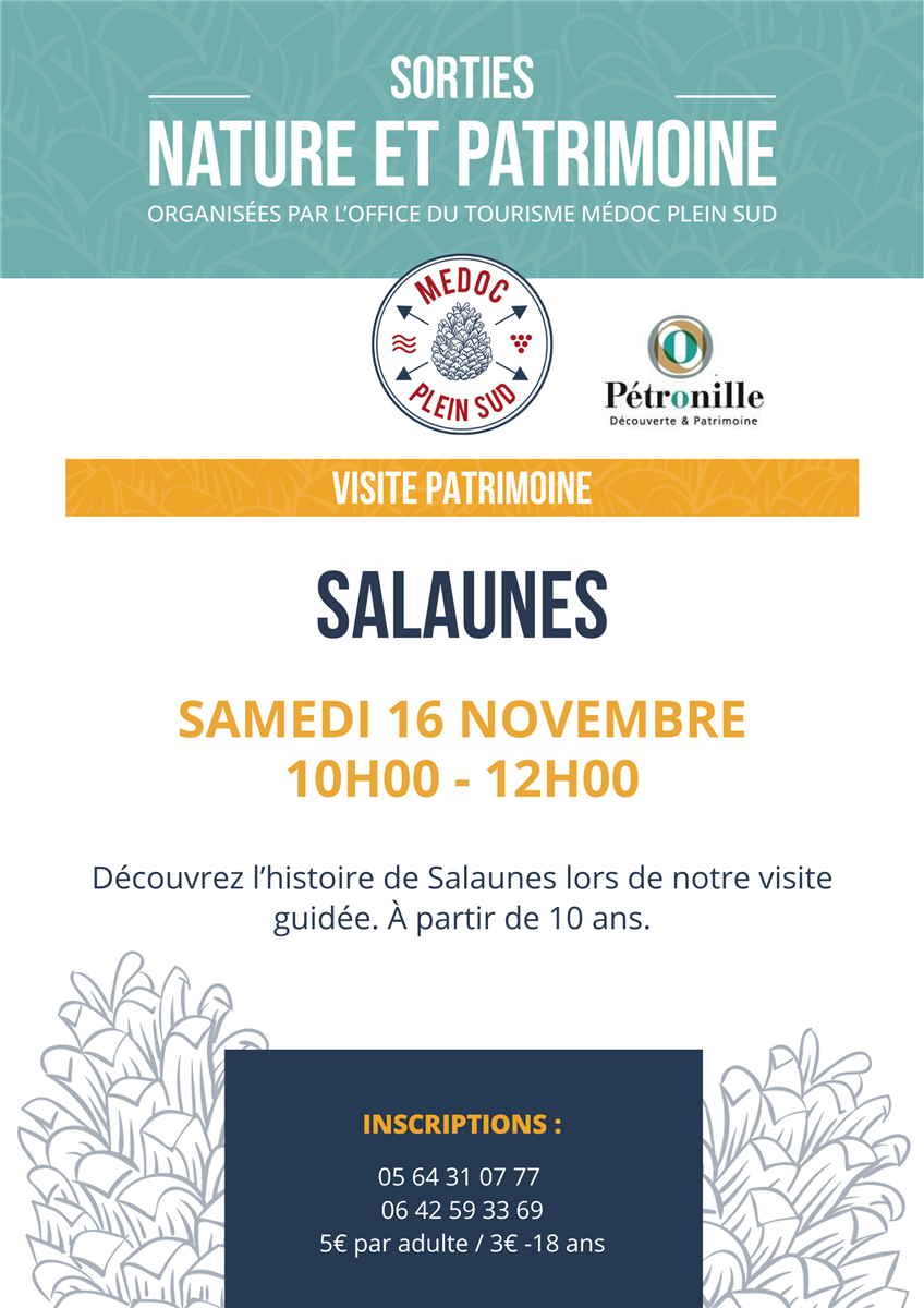 Visite patrimoine de la commune de Salaunes.